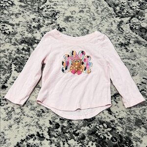 Pink Long Sleeve Kids Shirt with Owl Design